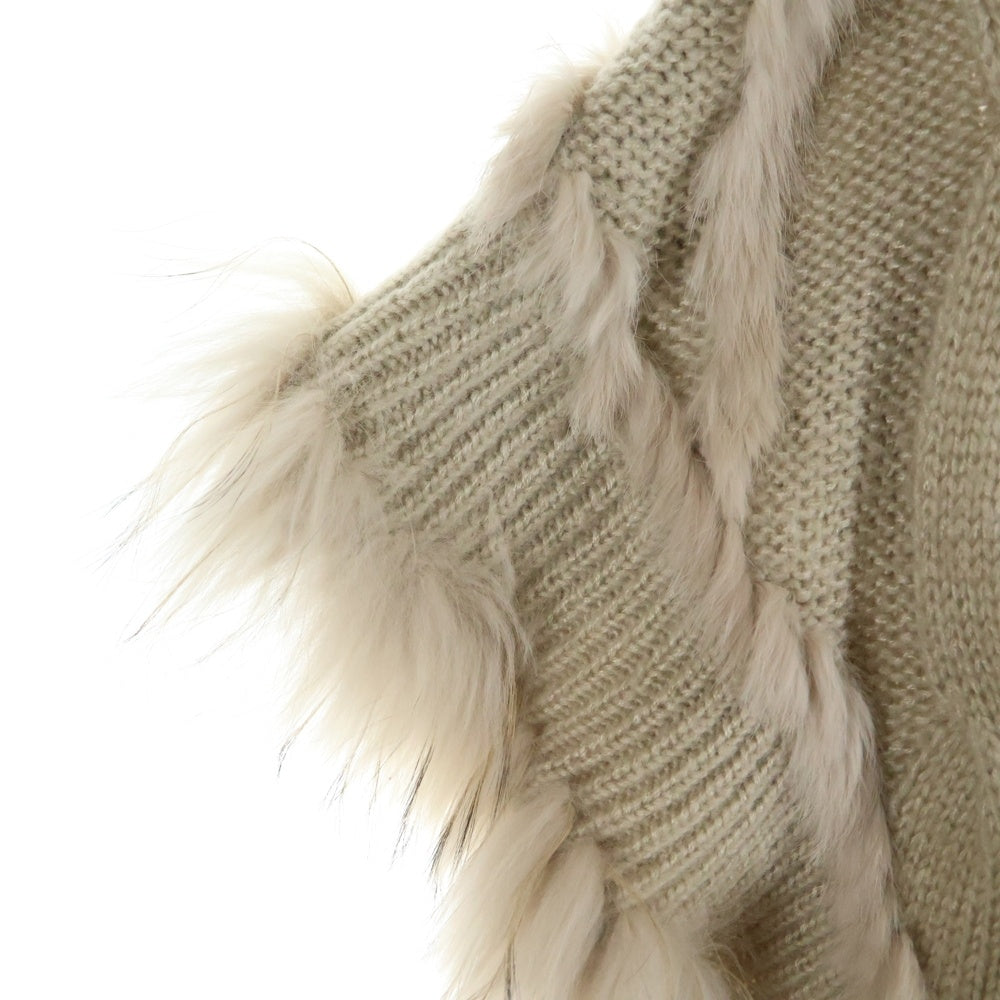 BARNEYS NEWYORK(バーニーズ ニューヨーク) ファーフーデット ボタンダウン 二ットカーディガン レディース