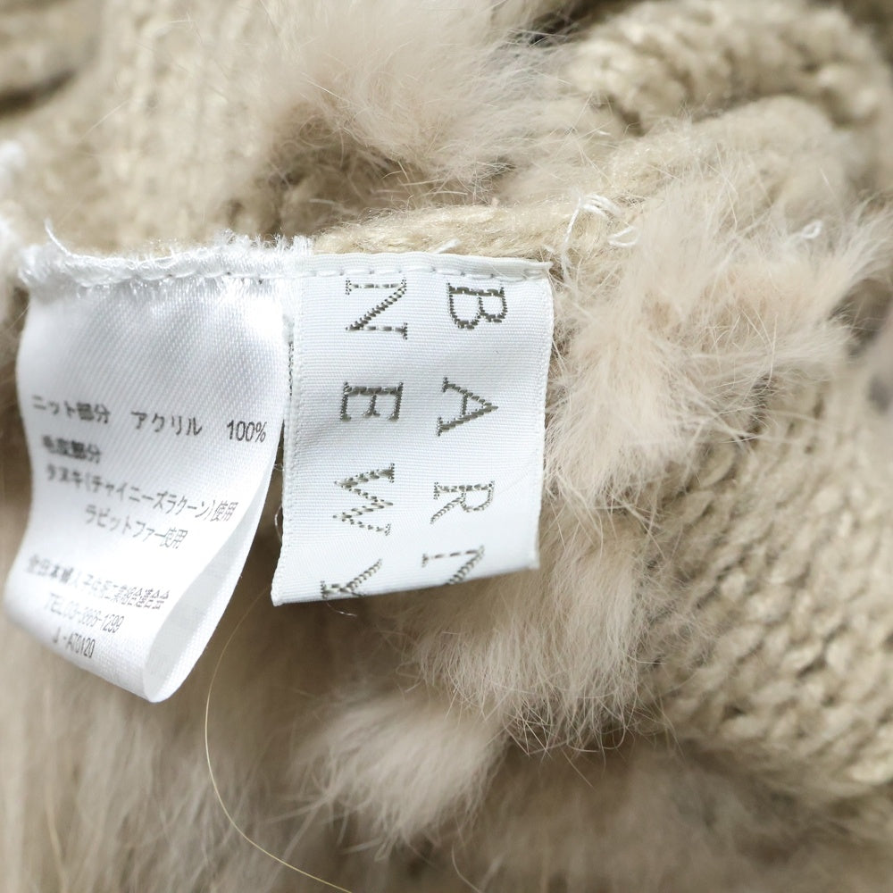 BARNEYS NEWYORK(バーニーズ ニューヨーク) ファーフーデット ボタンダウン 二ットカーディガン レディース