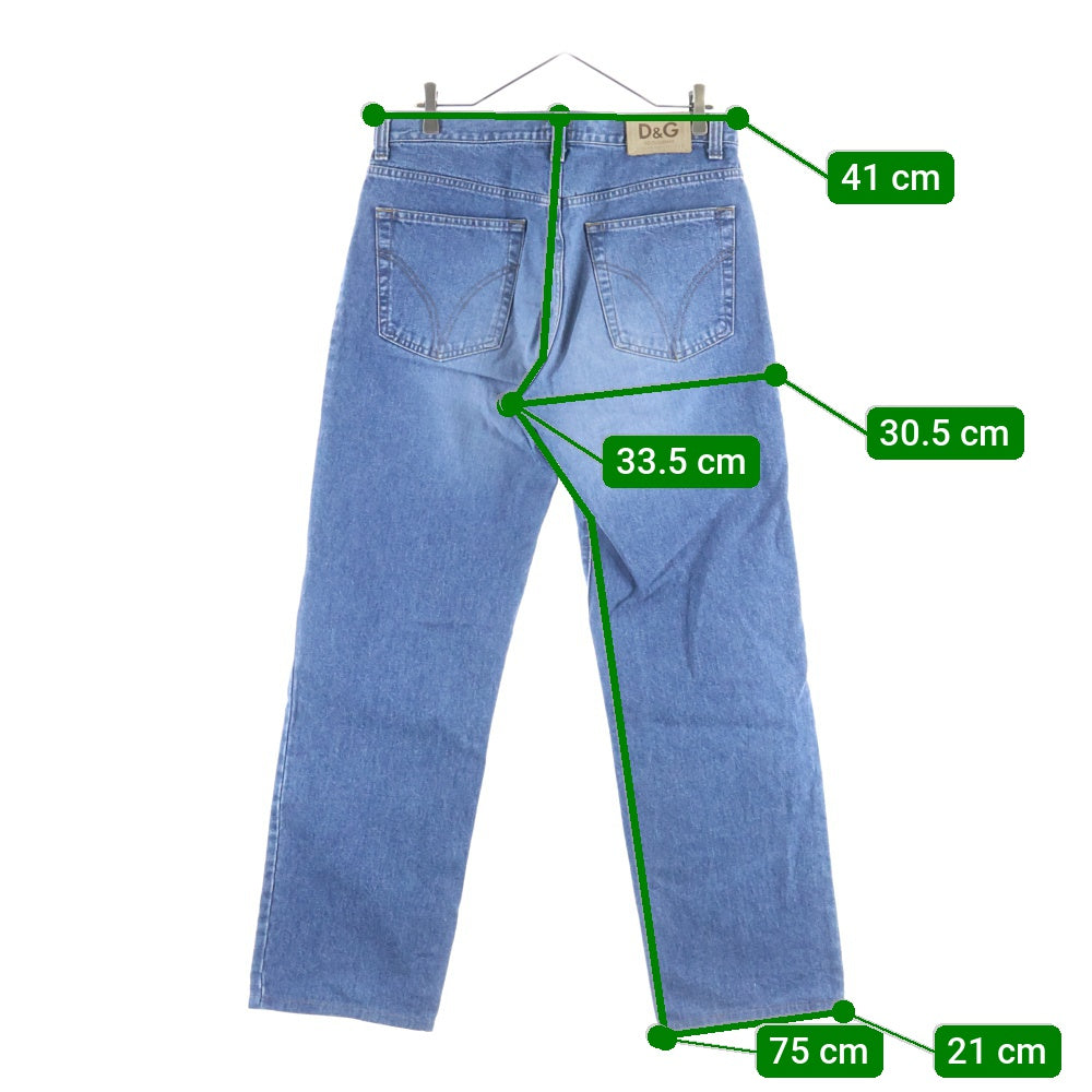 DOLCE & GABBANA(ドルチェアンドガッバーナ) ジップフライ ストレートデニムパンツ インディゴ