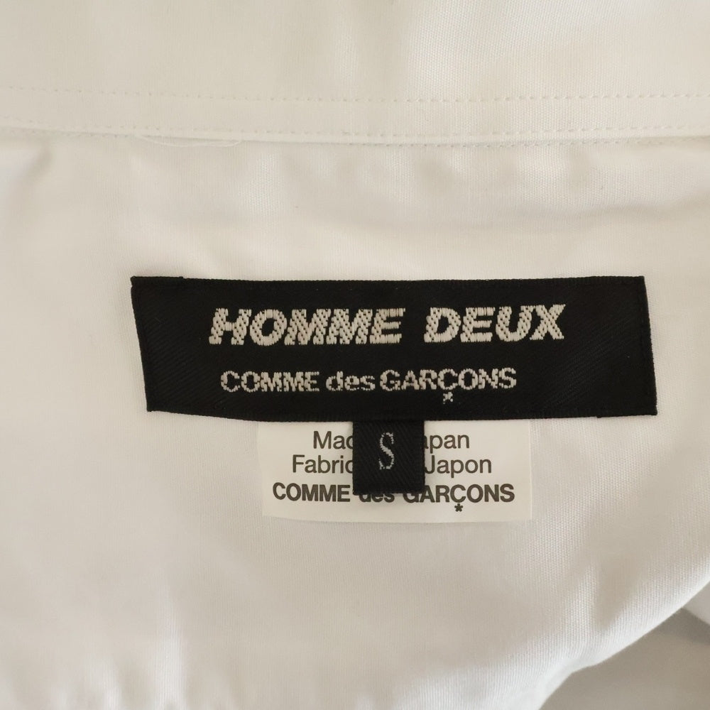 COMME des GARCONS HOMME DEUX(コムデギャルソン オムドゥ) 24SS AD2023 ブロックパターン パッチワーク 長袖シャツ ブラック/ホワイト DM-B033