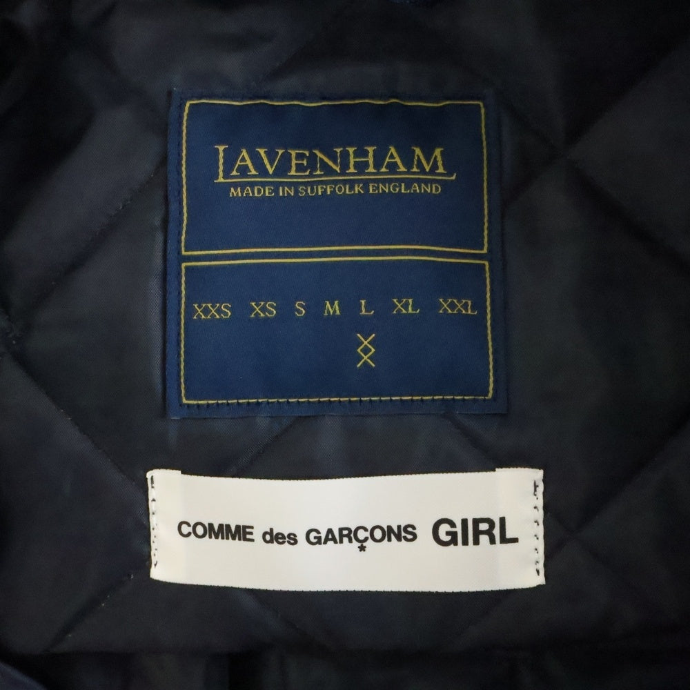 COMME DES GARCONS GIRL(コムデギャルソンガール) 24AW AD2024 ×LAVENHAM ラベンハム キルティングジャケット レディース ネイビー NN-J521
