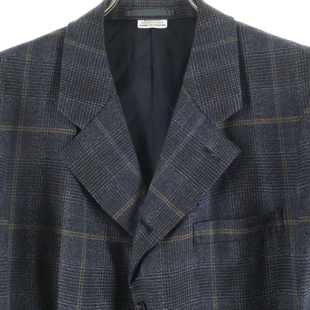 COMME des GARCONS HOMME DEUX(コムデギャルソン オムドゥ) 20AW AD2020 チェック柄 ウールテーラードジャケット グレーDF-J037