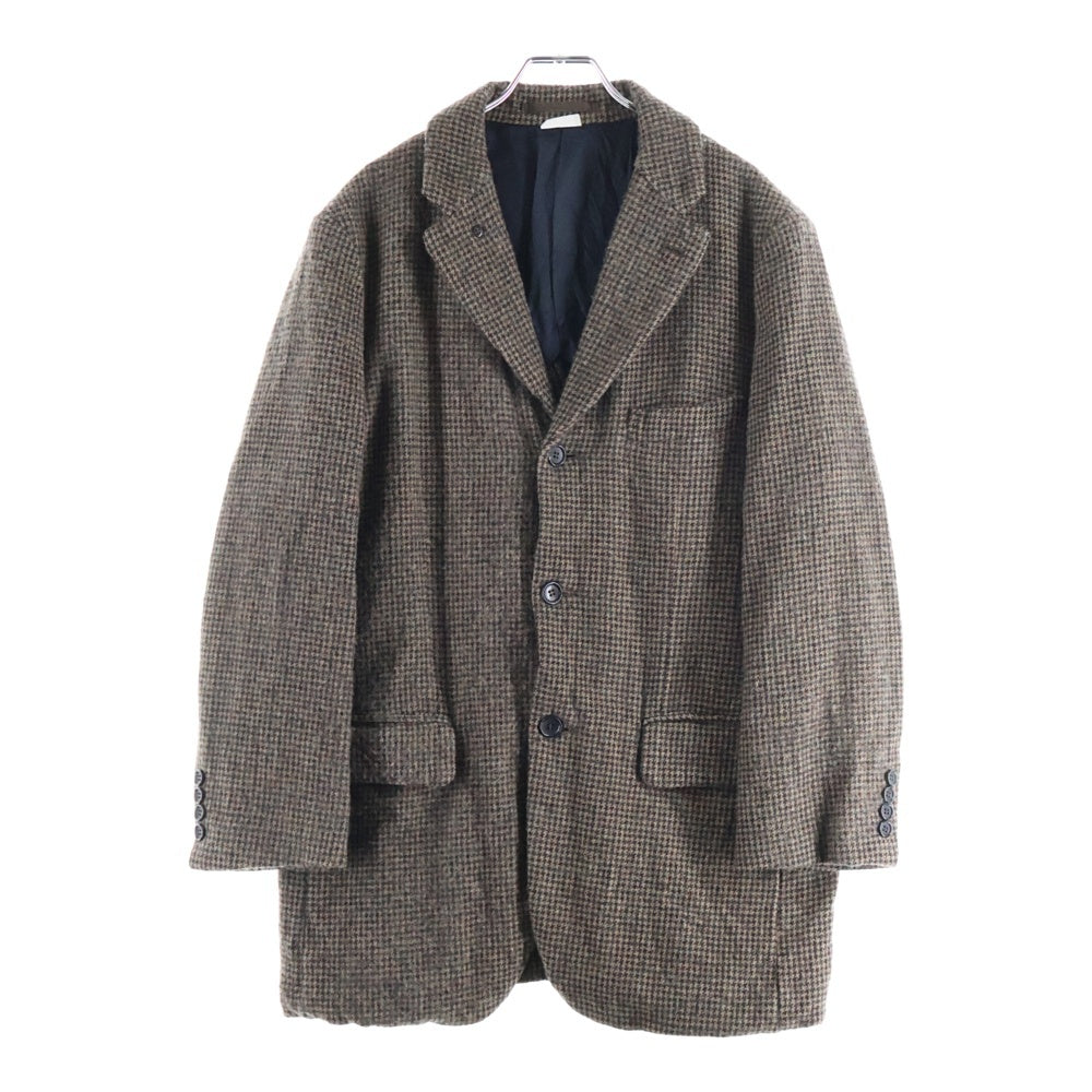 COMME des GARCONS HOMME DEUX(コムデギャルソン オムドゥ) 24AW AD2024 チェック柄 縮絨 ウールテーラードジャケット ブラウン DN-J044