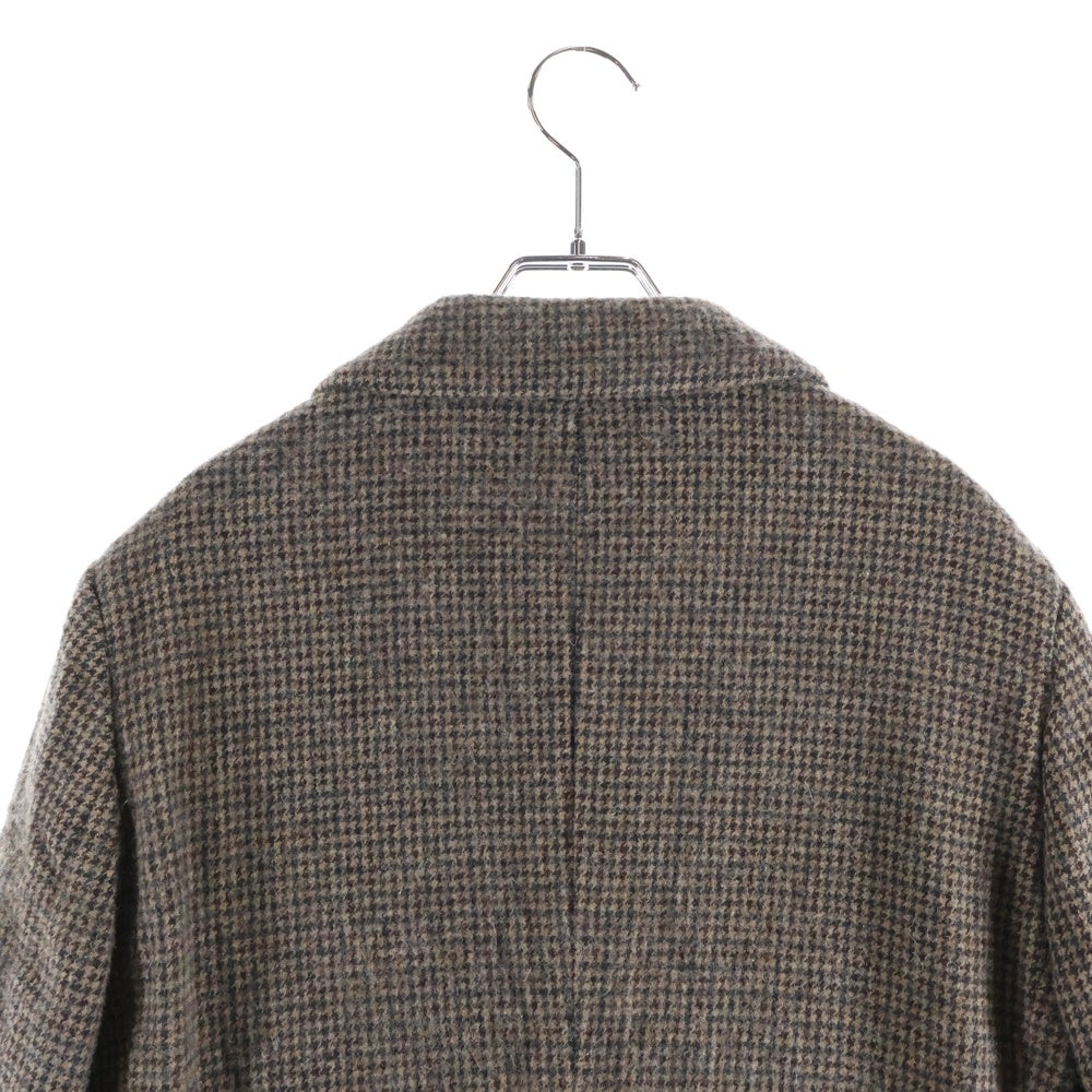 COMME des GARCONS HOMME DEUX(コムデギャルソン オムドゥ) 24AW AD2024 チェック柄 縮絨 ウールテーラードジャケット ブラウン DN-J044