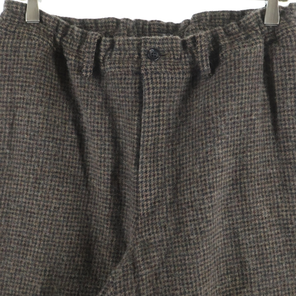 COMME des GARCONS HOMME DEUX(コムデギャルソン オムドゥ) 24AW AD2024 チェック柄 イージーウールスラックスパンツ ブラウン DN-P050