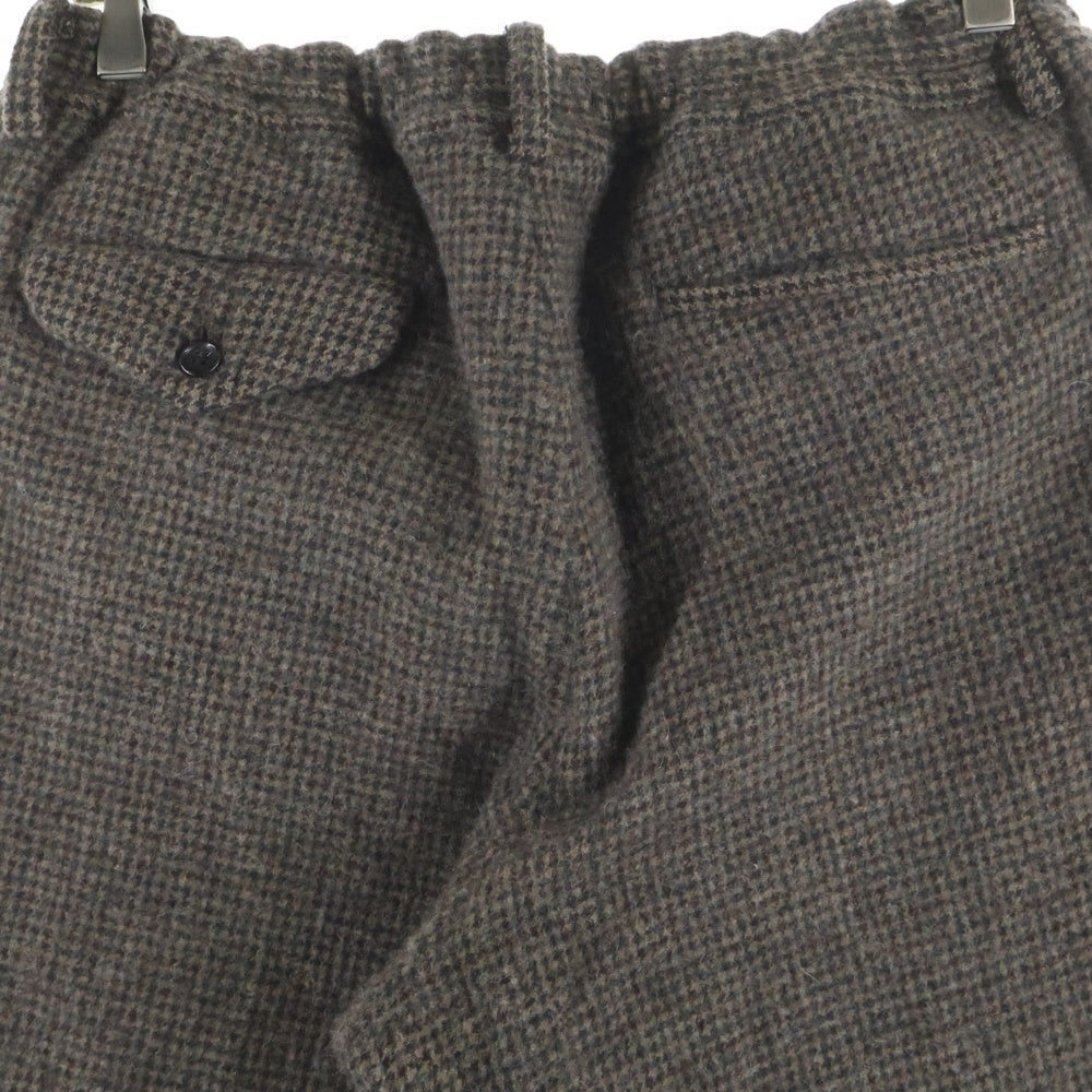 COMME des GARCONS HOMME DEUX(コムデギャルソン オムドゥ) 24AW AD2024 チェック柄 イージーウールスラックスパンツ ブラウン DN-P050