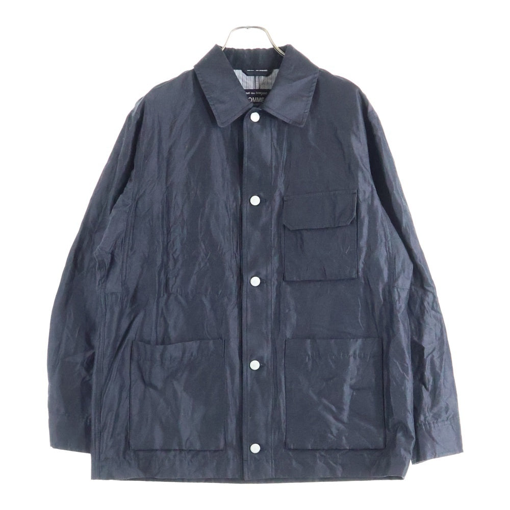 COMME des GARCONS HOMME(コムデギャルソンオム) 25SS AD2024 リネン混 カバーオール ジャケット ネイビー HO‐J019