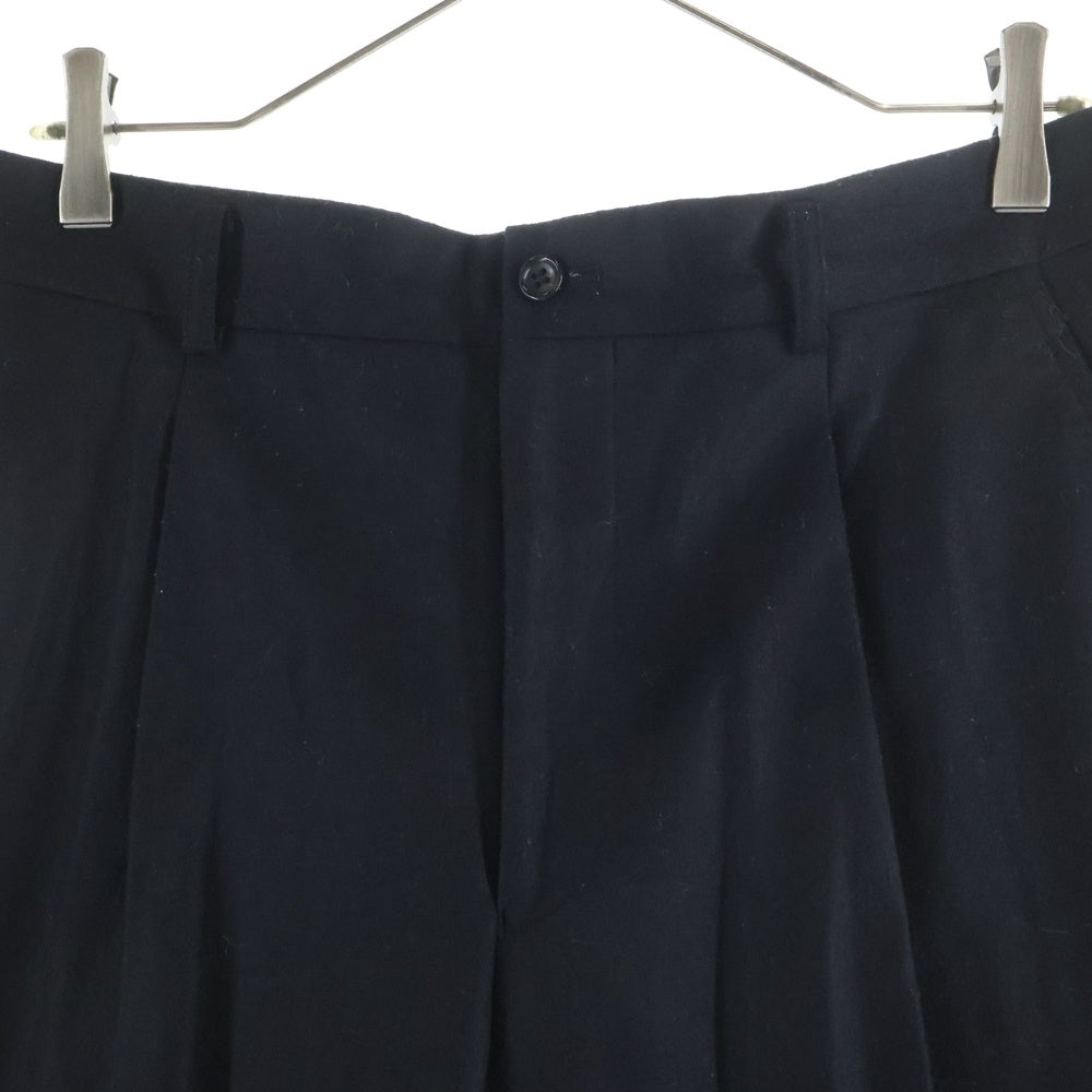 COMME des GARCONS HOMME DEUX(コムデギャルソン オムドゥ) 18AW AD2018 ウール 1タック スラックス パンツ ブラック DB-P050