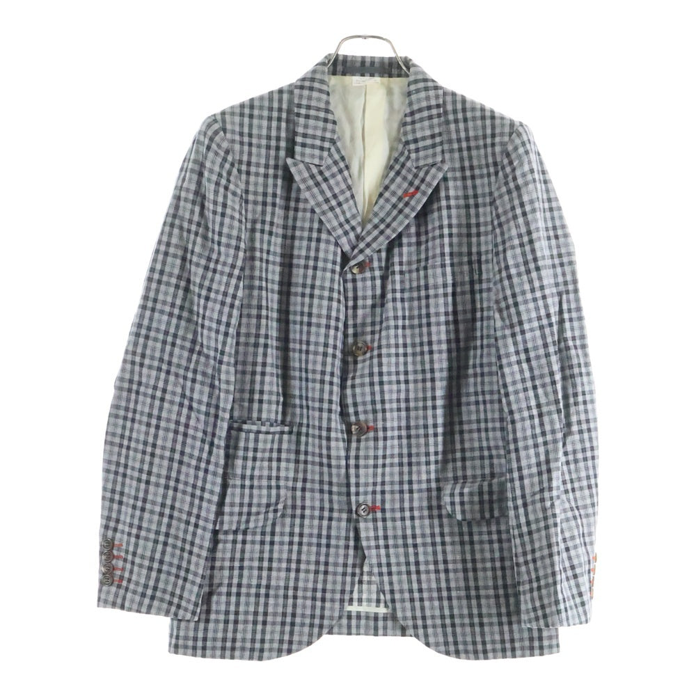 COMME des GARCONS HOMME DEUX(コムデギャルソン オムドゥ) 19SS AD2018 チェック 4B テーラードジャケット グレー DC-J057