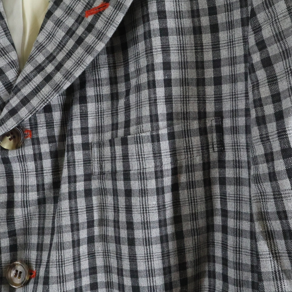 COMME des GARCONS HOMME DEUX(コムデギャルソン オムドゥ) 19SS AD2018 チェック 4B テーラードジャケット グレー DC-J057