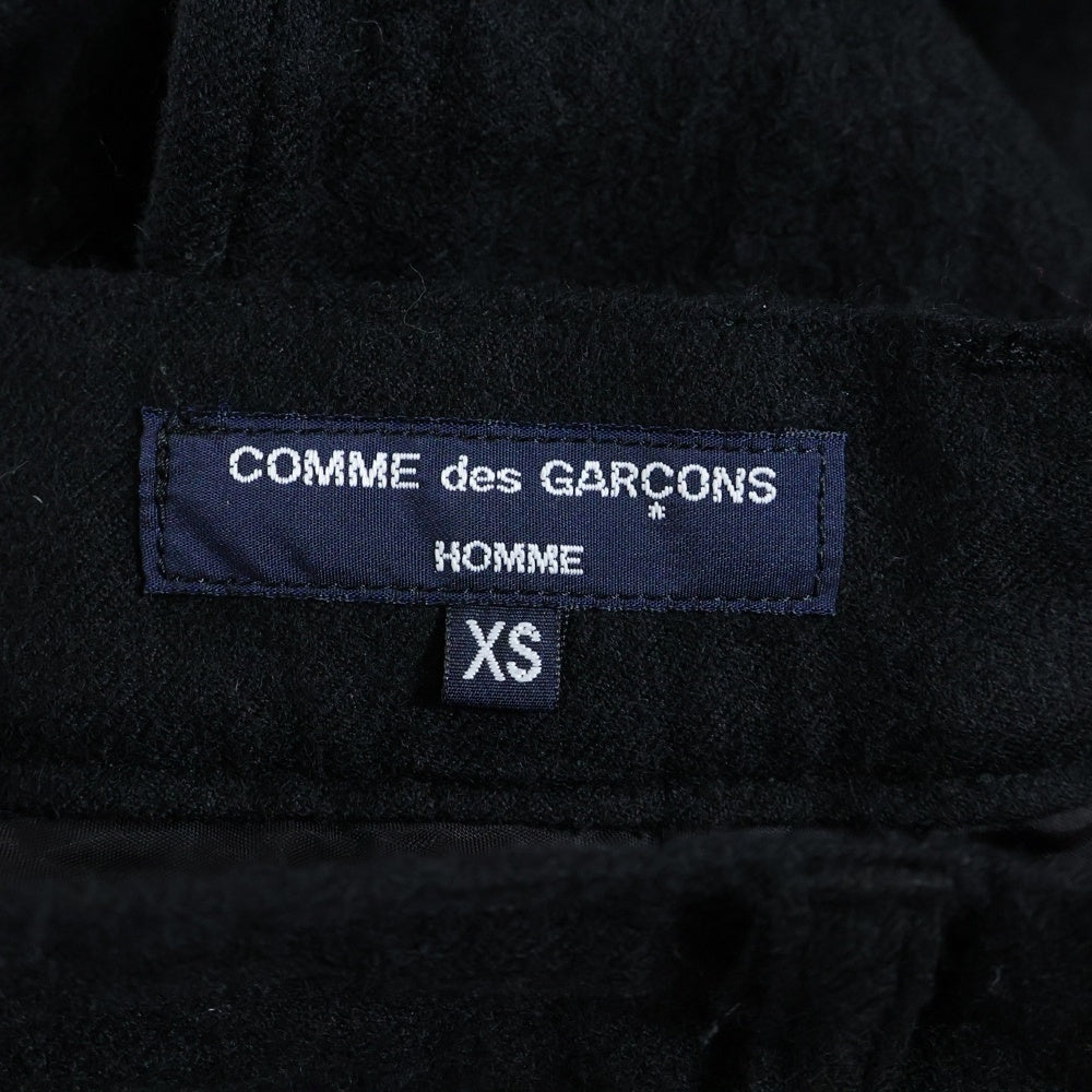 COMME des GARCONS HOMME(コムデギャルソンオム) 23AW AD2023 ウール縮絨 テーパードパンツ ブラック HL-P036