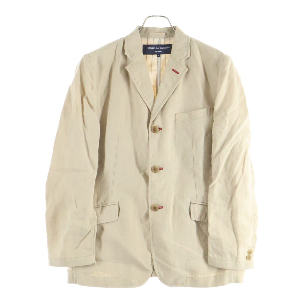 COMME des GARCONS HOMME(コムデギャルソンオム) 21SS AD2020 セットアップ スーツ リネン 3B テーラードジャケット 2タック テーパードパンツ ベージュ HG‐J026/HG-P033
