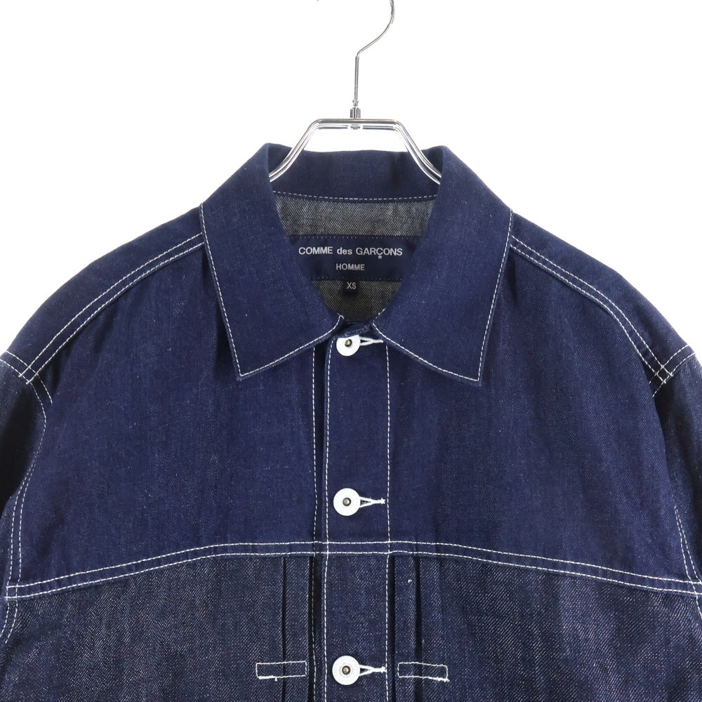 COMME des GARCONS HOMME(コムデギャルソンオム) 22SS AD2021 切替 デニム ワーク ジャケット インディゴ HI-J008