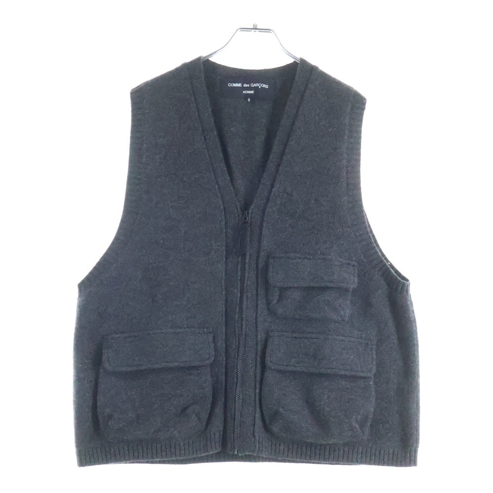 COMME des GARCONS HOMME(コムデギャルソンオム) 24AW AD2024 ウール カーゴ ベスト グレー HN-N005