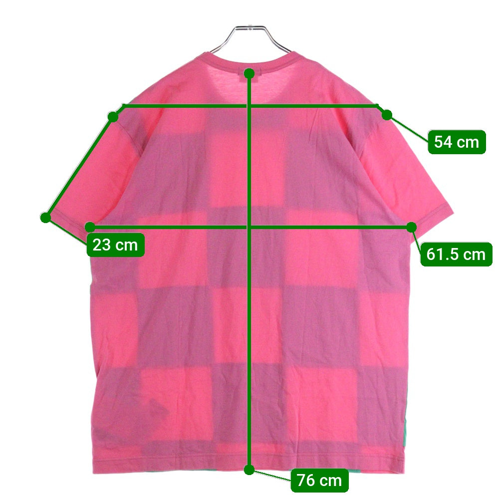 COMME des GARCONS HOMME PLUS(コムデギャルソンオムプリュス) 25SS AD2024 パッチワーク 半袖カットソー Tシャツ グリーン/ピンク PO-T005