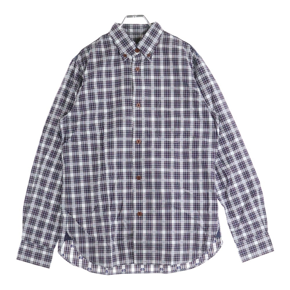 COMME des GARCONS HOMME(コムデギャルソンオム) 19AW AD2019 ボタンダウン チェック 長袖 シャツ グレー HD-B025