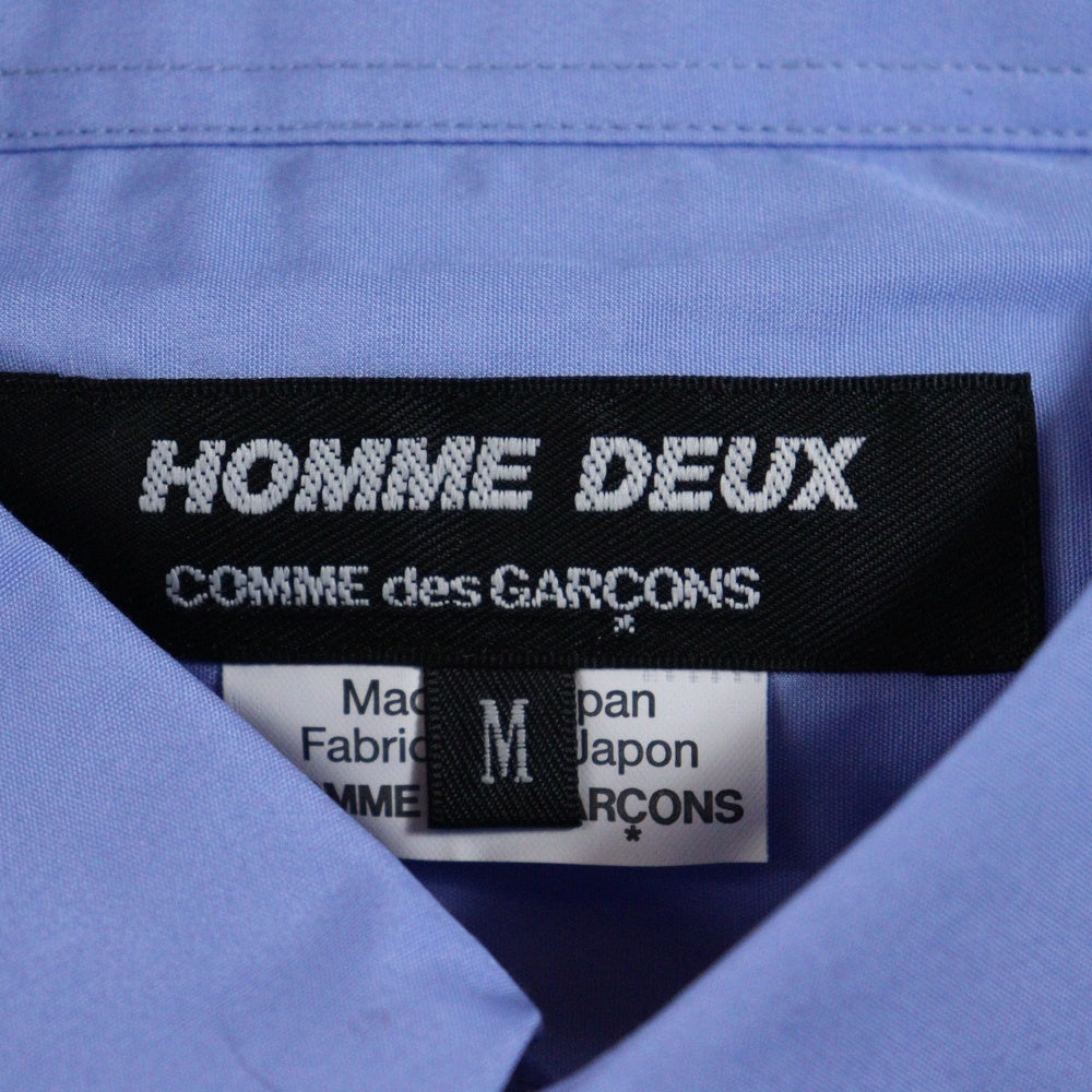 COMME des GARCONS HOMME DEUX(コムデギャルソン オムドゥ) 24SS AD2023 パズル プリント 長袖 シャツ ブルー DM‐B041