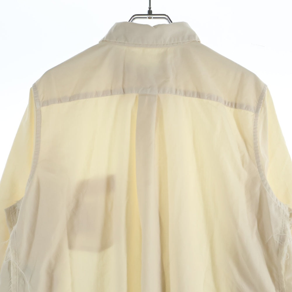 COMME des GARCONS COMME des GARCONS(コムデギャルソンコムデギャルソン) 23AW AD2023 サイド カットオフ フラワー 長袖シャツ ブラウス レディース アイボリー RL‐B009