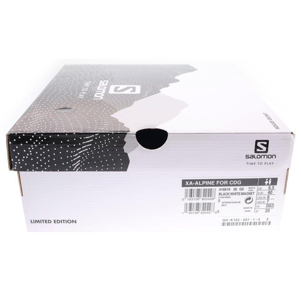 SALOMON(サロモン) ×COMME des GARCONS XA-ALPONE FOR CDG コムデギャルソン ハイカットスニーカー ブラック US8/25cm 416819