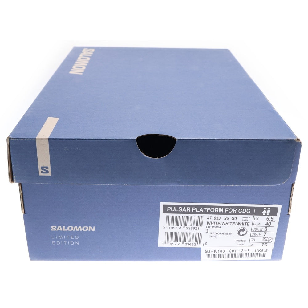 SALOMON(サロモン) ×COMME des GARCONS PULSAR PLATFORM FOR CDG コムデギャルソン プラットフォーム ローカットスニーカー ホワイト US8/25cm 471953