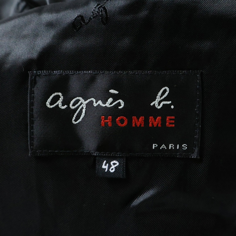 agnes b.(アニエスベー) ウール セットアップ スーツ テーラードジャケット スラックス パンツ グレー