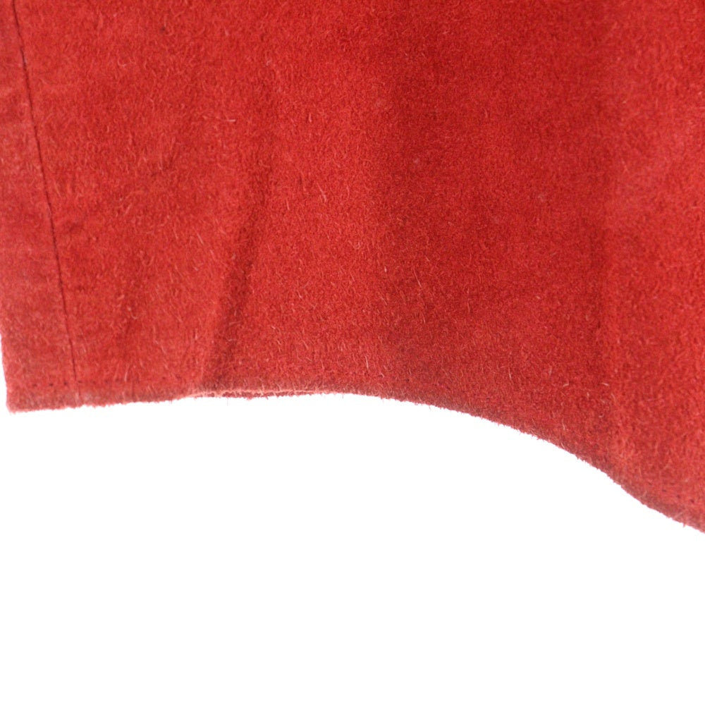 VINTAGE(ヴィンテージ) DE MODE デ モード チマヨ刺繍 スエードベスト レッド