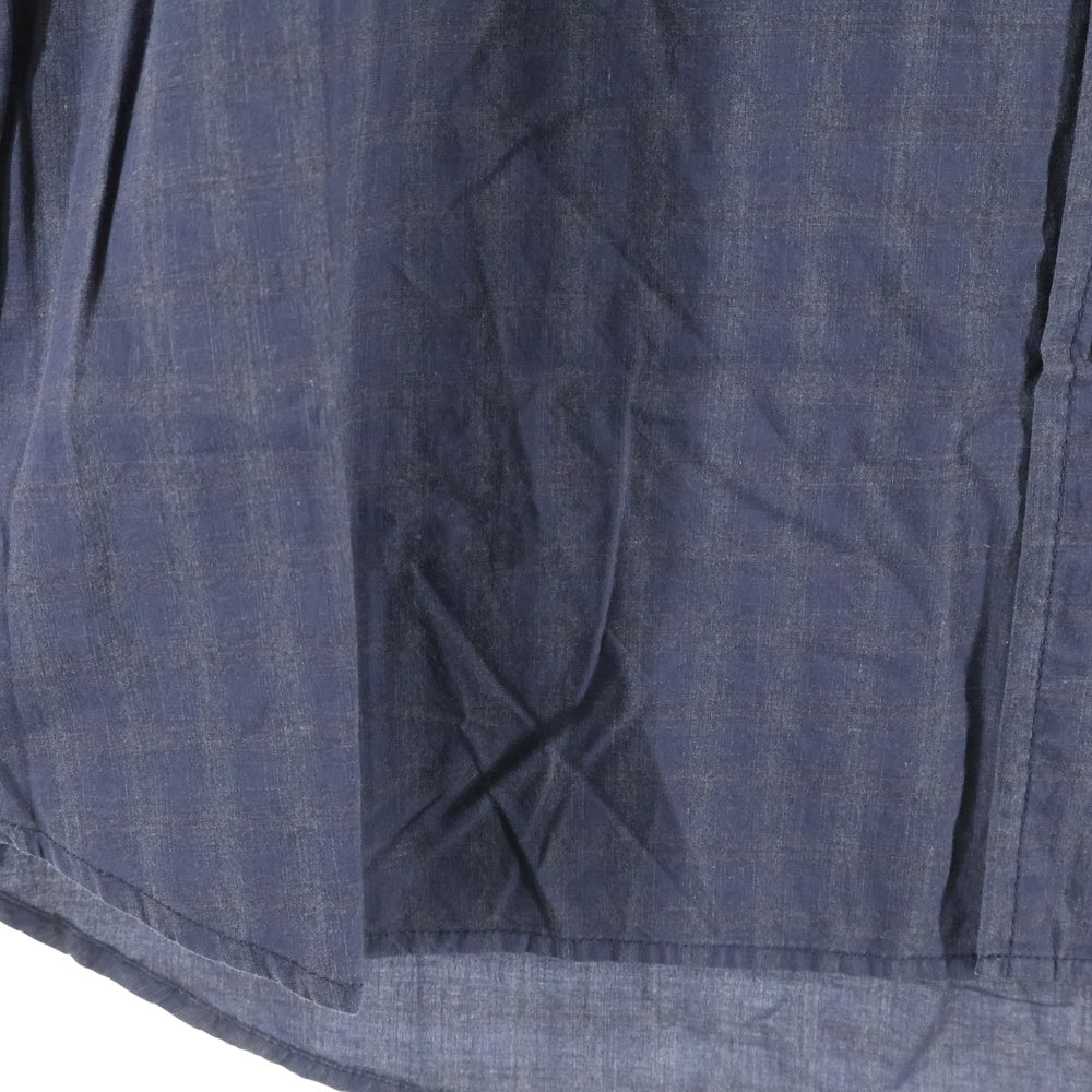 Steven Alan(スティーブンアラン) CHECK REGULAR COLLAR SHIRT 日本製 チェック柄 レギュラーカラー 長袖シャツ ネイビー 8111-218-0593