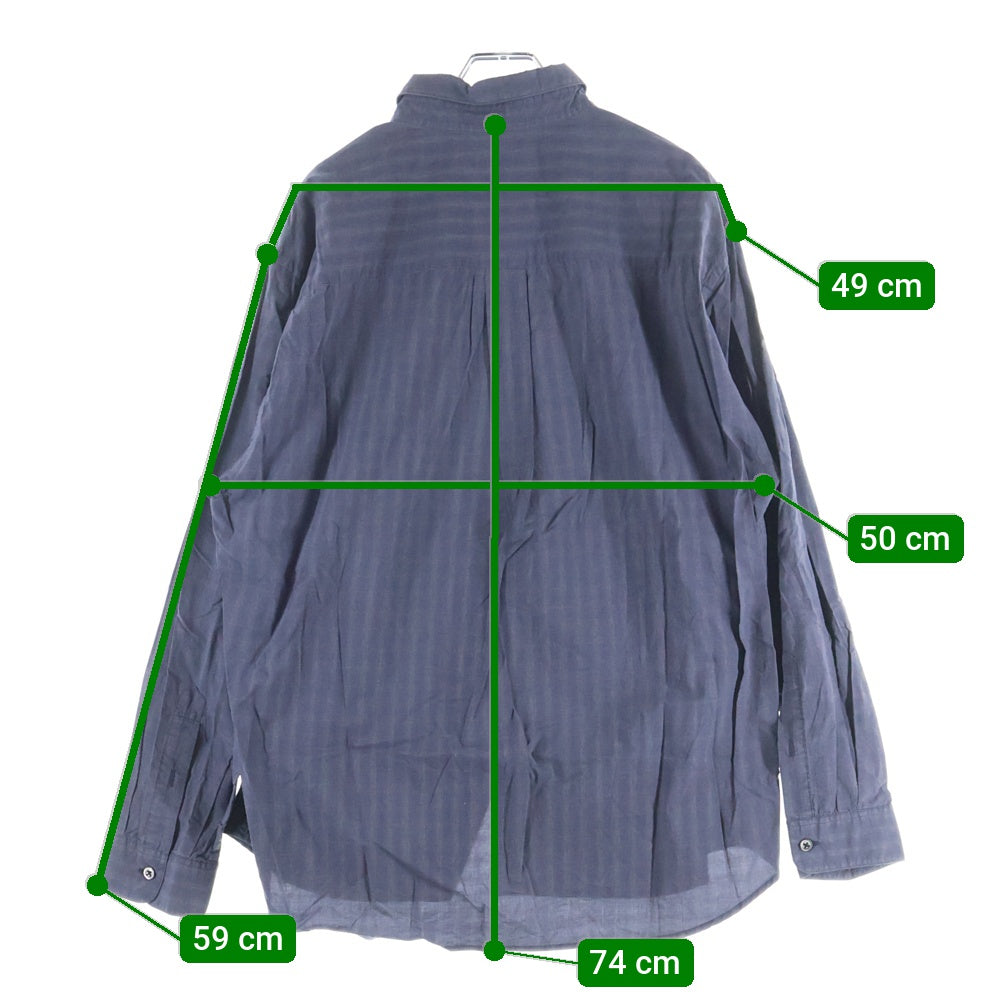 Steven Alan(スティーブンアラン) CHECK REGULAR COLLAR SHIRT 日本製 チェック柄 レギュラーカラー 長袖シャツ ネイビー 8111-218-0593