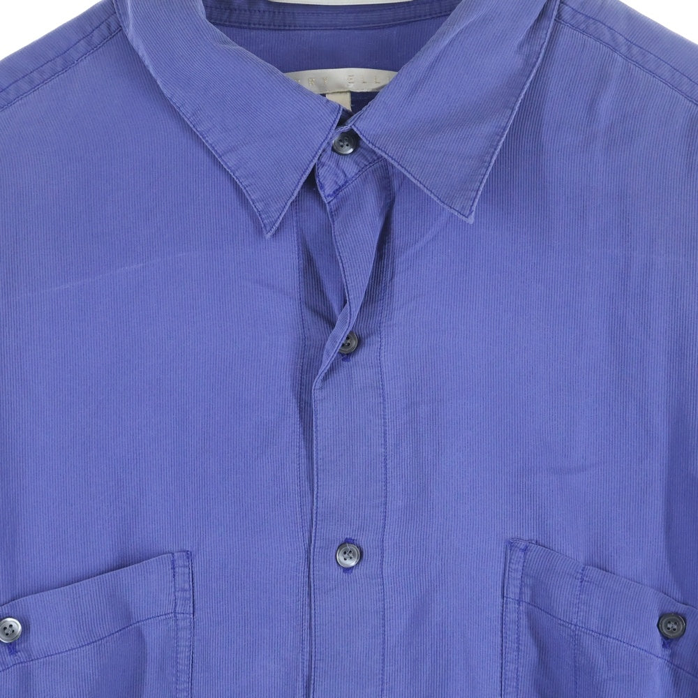 NO BRAND(ノーブランド) PERRY ELLIS ペリーエリス シルク 長袖シャツ ブルー