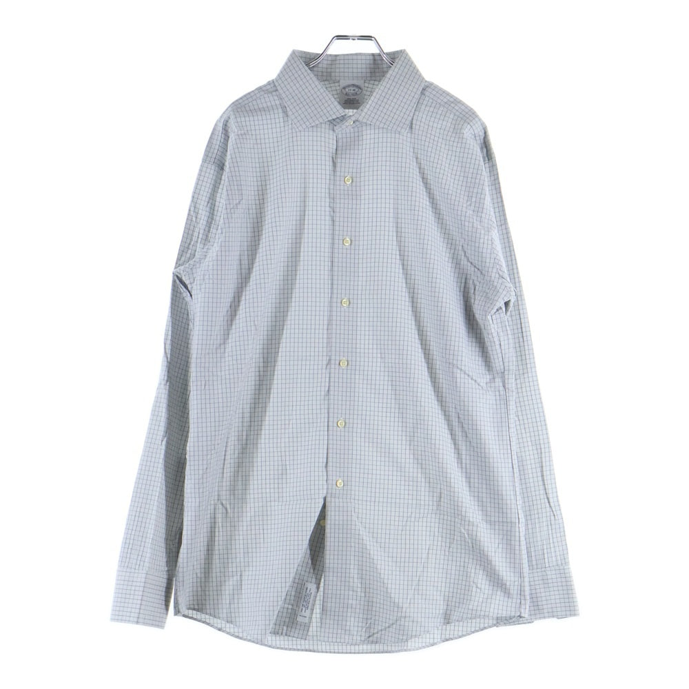 BROOKS BROTHERS(ブルックス ブラザーズ) チェック柄 コットン 長袖シャツ ホワイト/ネイビー