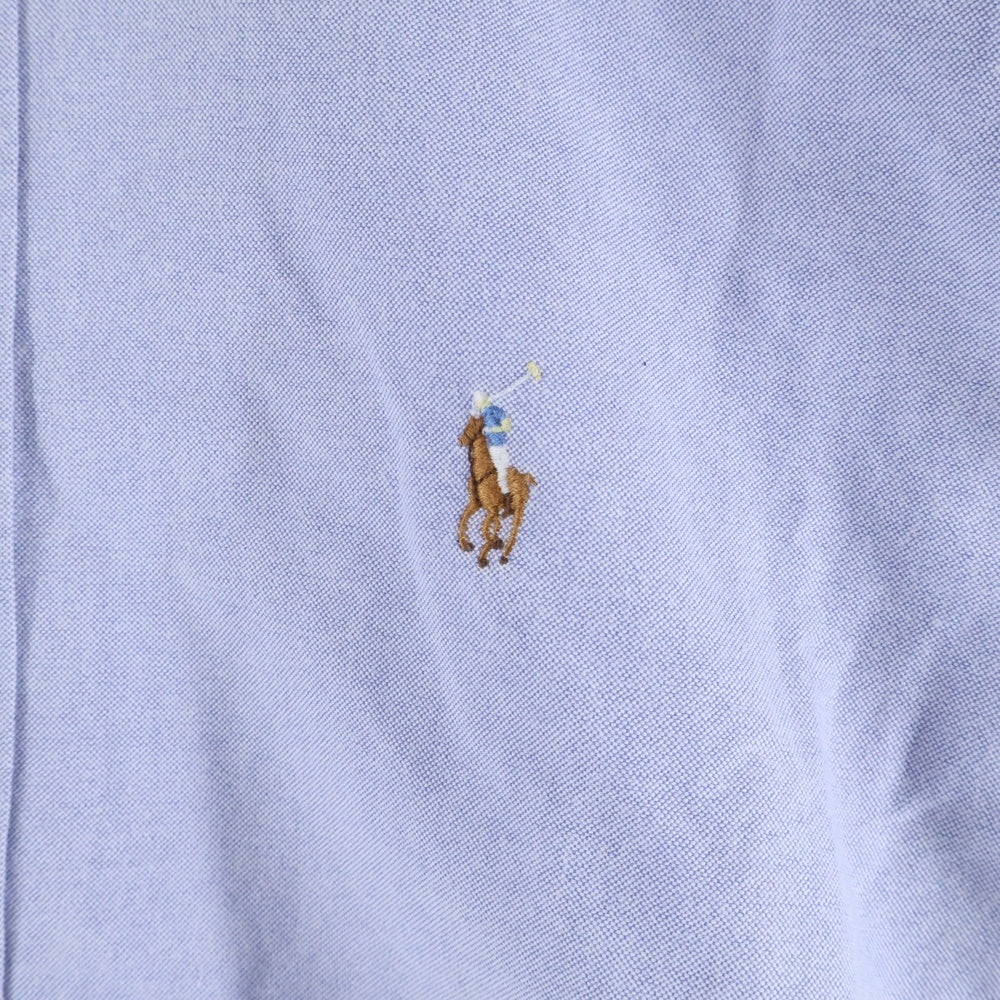 POLO RALPH LAUREN(ポロラルフローレン) YARMOUTH スモールポニー刺繍 コットン ボタンダウン 長袖シャツ ブルー