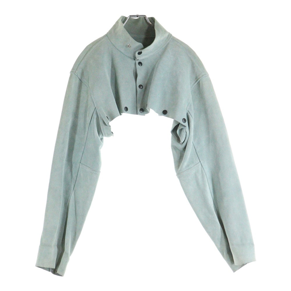 UNUSED(アンユーズド) カウレザースエード スナップ ショートジャケット ライトブルー US1438