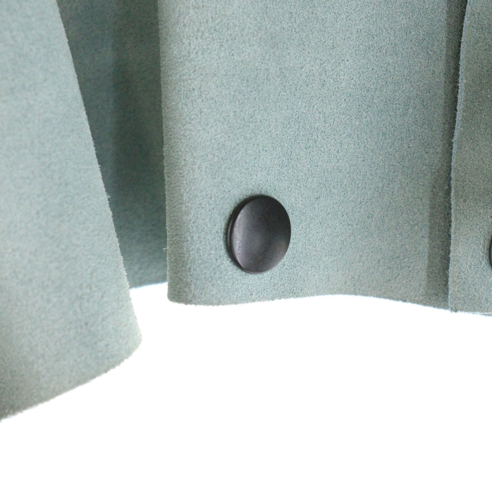 UNUSED(アンユーズド) カウレザースエード スナップ ショートジャケット ライトブルー US1438