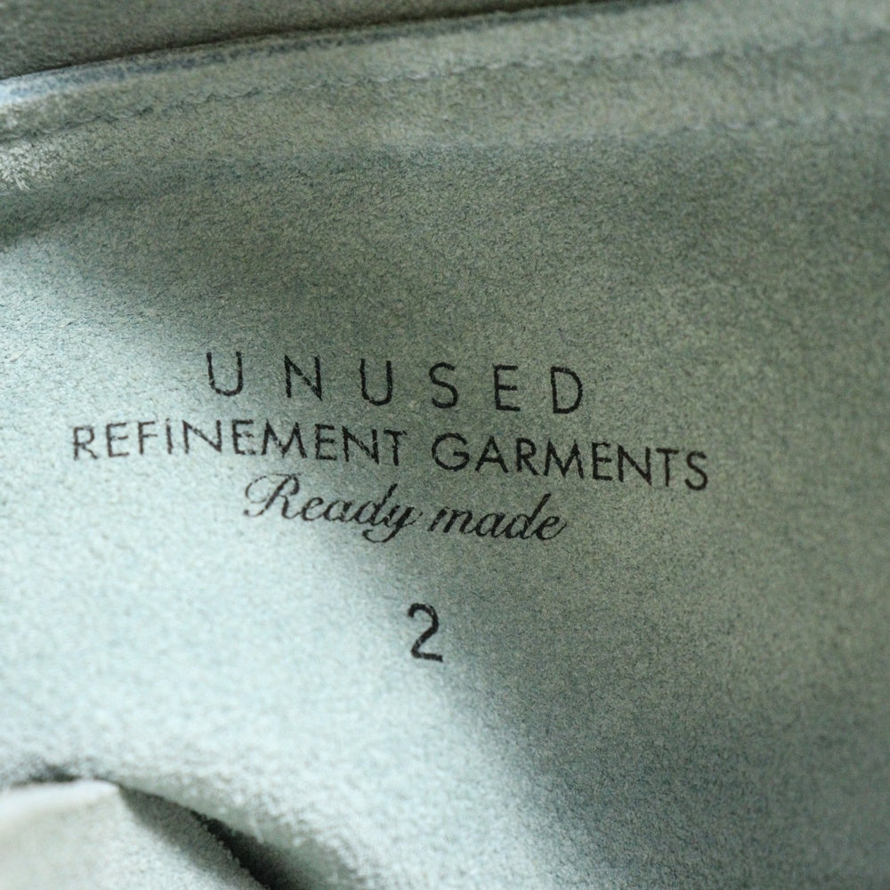 UNUSED(アンユーズド) カウレザースエード スナップ ショートジャケット ライトブルー US1438