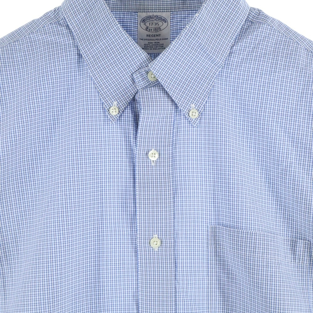 BROOKS BROTHERS(ブルックス ブラザーズ) REGENT チェック柄 ボタンダウン 長袖シャツ ブルー
