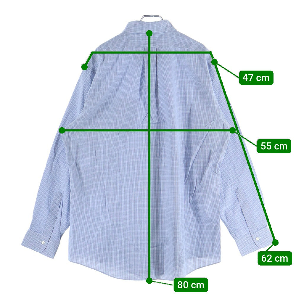 BROOKS BROTHERS(ブルックス ブラザーズ) REGENT チェック柄 ボタンダウン 長袖シャツ ブルー