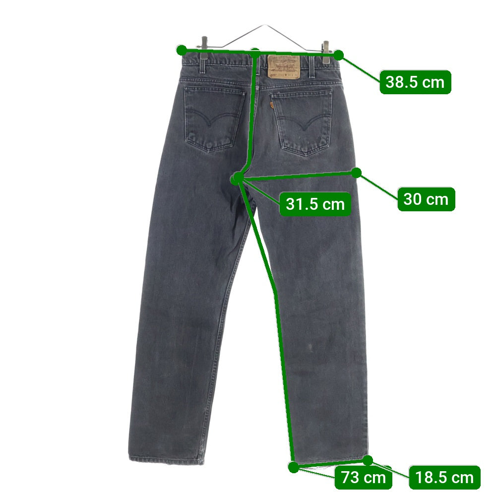 Levi's(リーバイス) 90S VINTAGE 505 REGULAR FIT レギュラーフィット オレンジタブ 先染め ジップフライ デニムパンツ ブラック 40505-4159