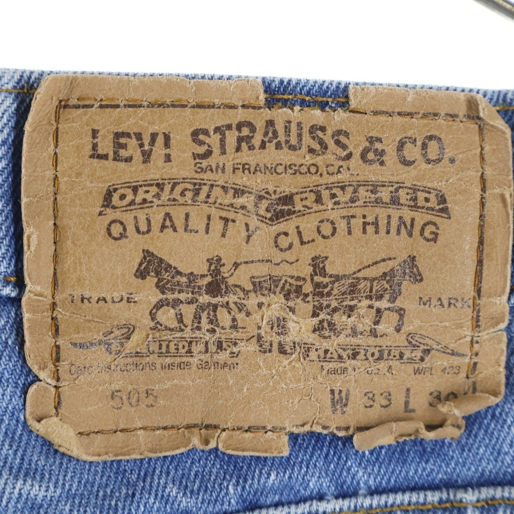 Levi's(リーバイス) 90S VINTAGE 505 ボタン裏698 オレンジタブ ジップフライ デニムパンツ インディゴ