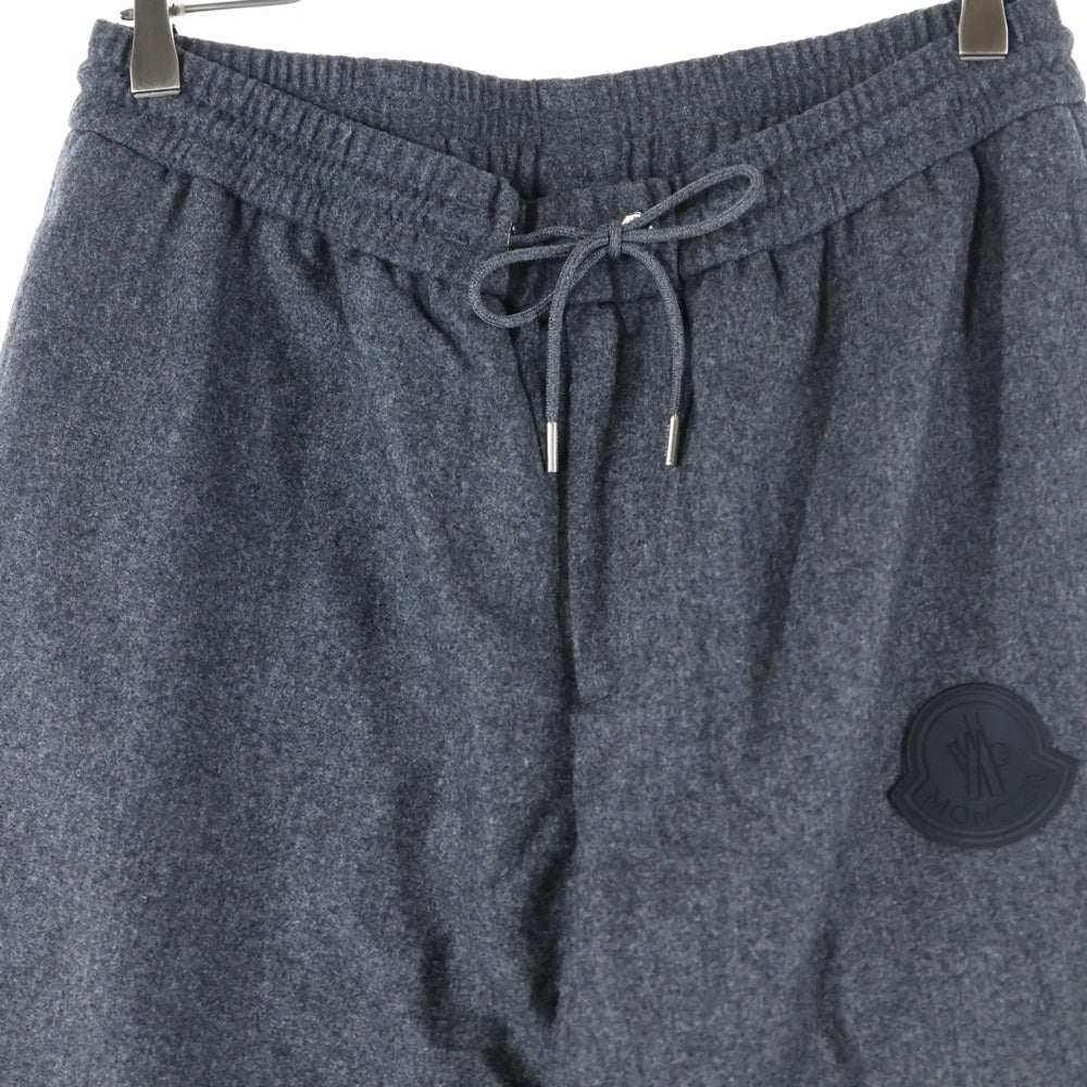MONCLER(モンクレール) 20AW PANTALONE SPORTIVO ラバーロゴパッチ ウール イージーパンツ グレー F20912A73100 54233