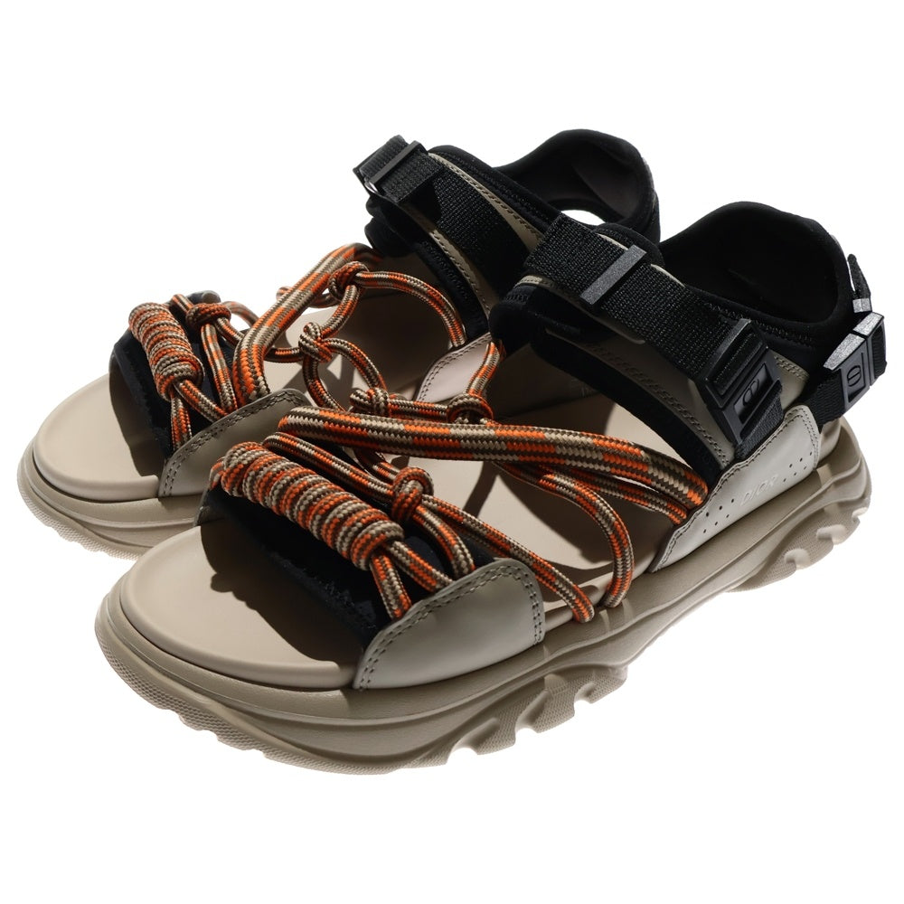 DIOR(ディオール) H-TOWN SANDAL ROPE ロープデザイン Hタウン スポーツサンダル ベージュ/オレンジ 3SA108ZON