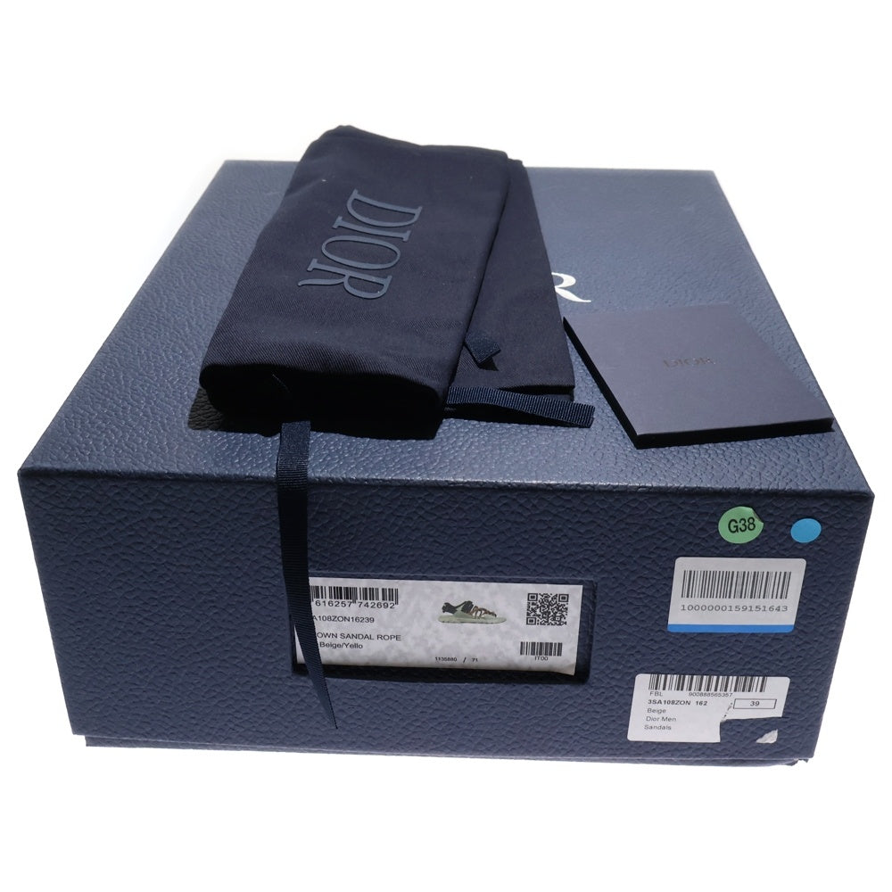 DIOR(ディオール) H-TOWN SANDAL ROPE ロープデザイン Hタウン スポーツサンダル ベージュ/オレンジ 3SA108ZON