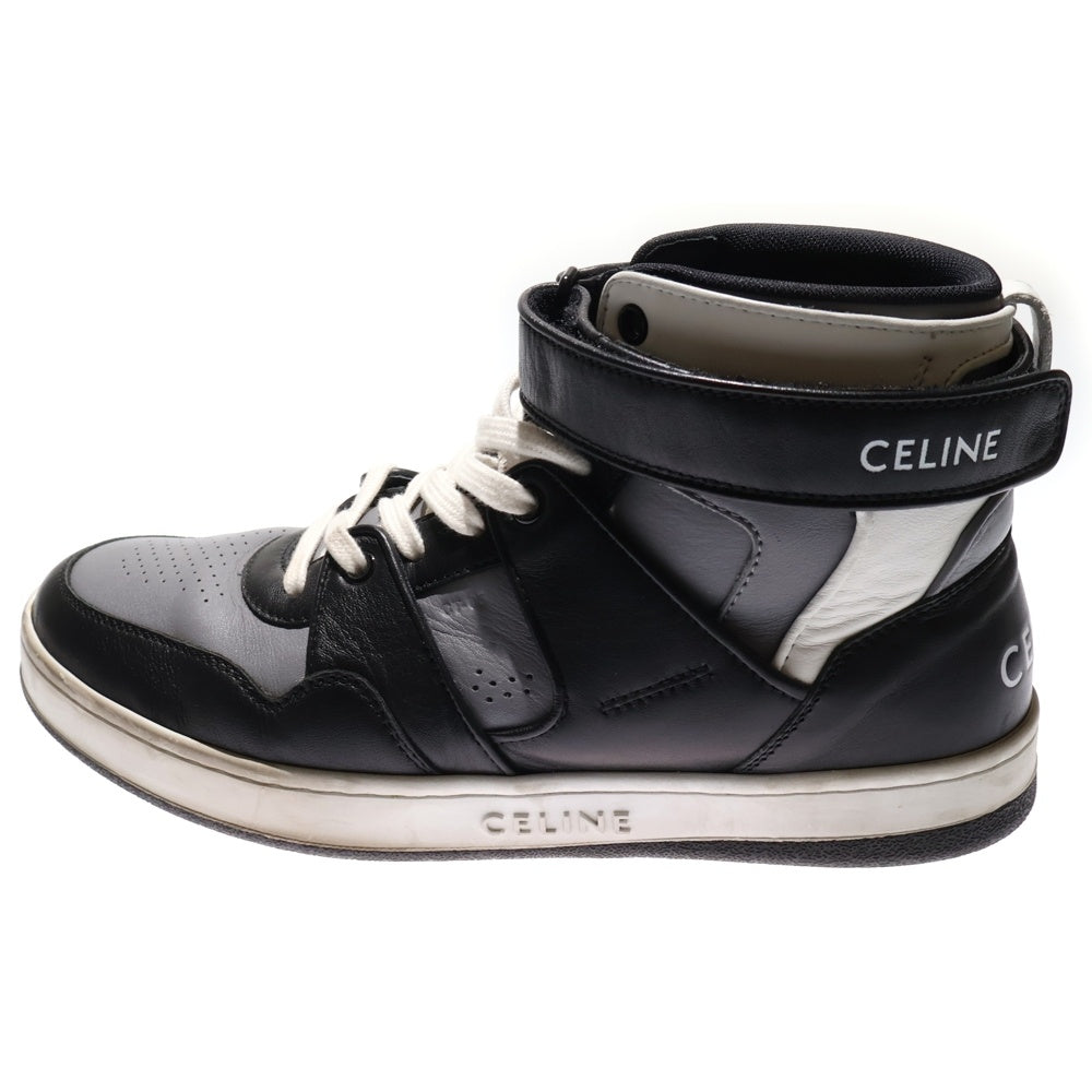 CELINE(セリーヌ) 22AW CT-05 HIGH TOP SNEAKER レザー ハイカットスニーカー グレー/ブラック/ホワイト 349263338C