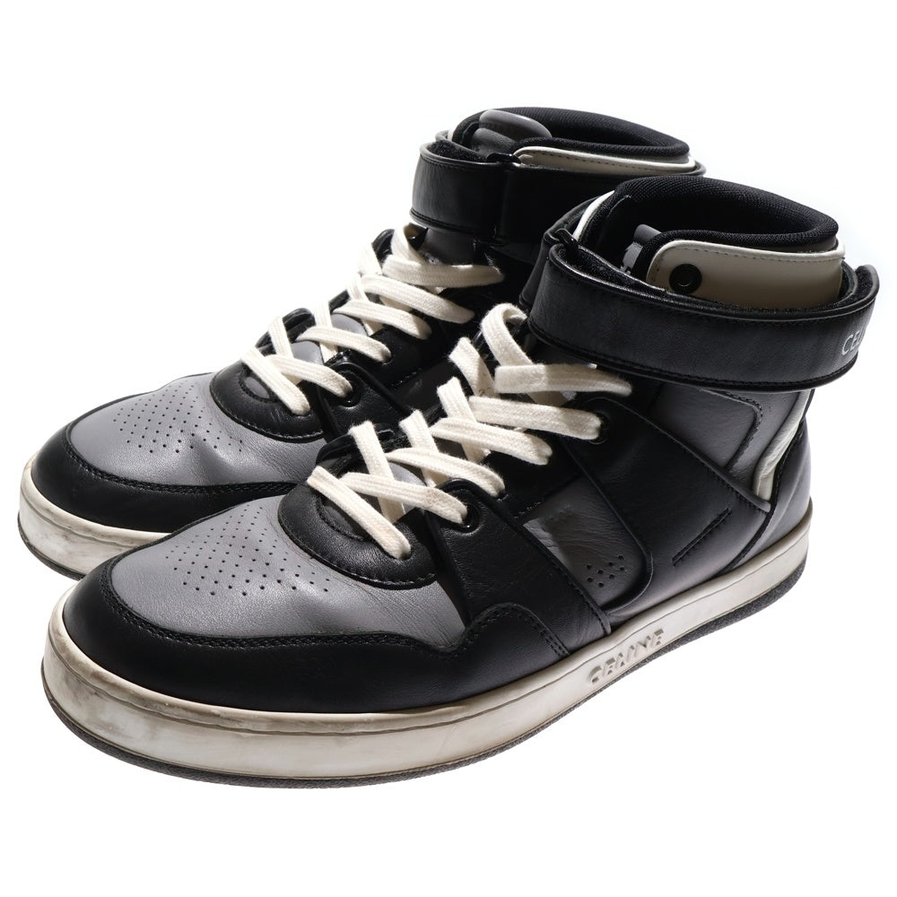 CELINE(セリーヌ) 22AW CT-05 HIGH TOP SNEAKER レザー ハイカットスニーカー グレー/ブラック/ホワイト 349263338C