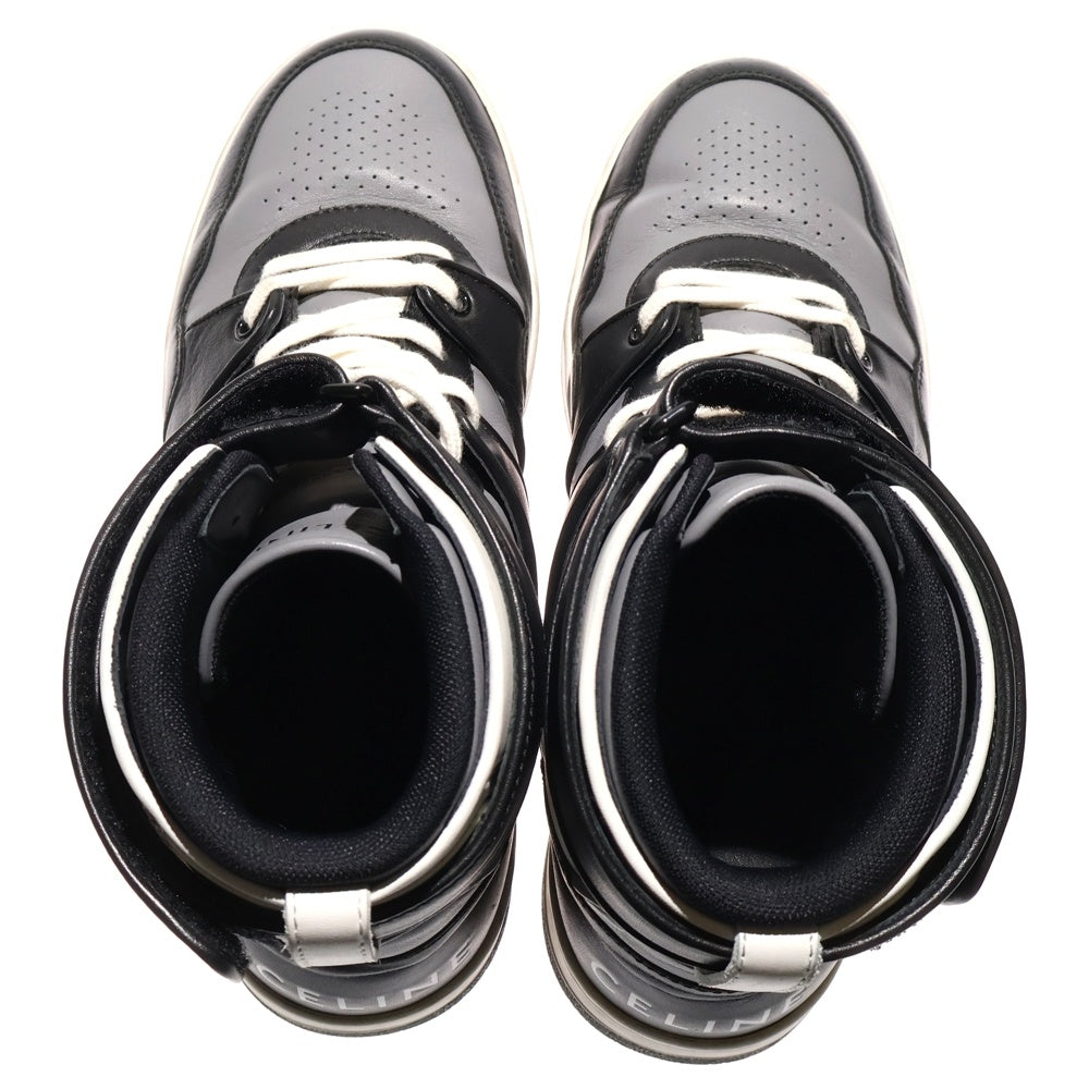 CELINE(セリーヌ) 22AW CT-05 HIGH TOP SNEAKER レザー ハイカットスニーカー グレー/ブラック/ホワイト 349263338C