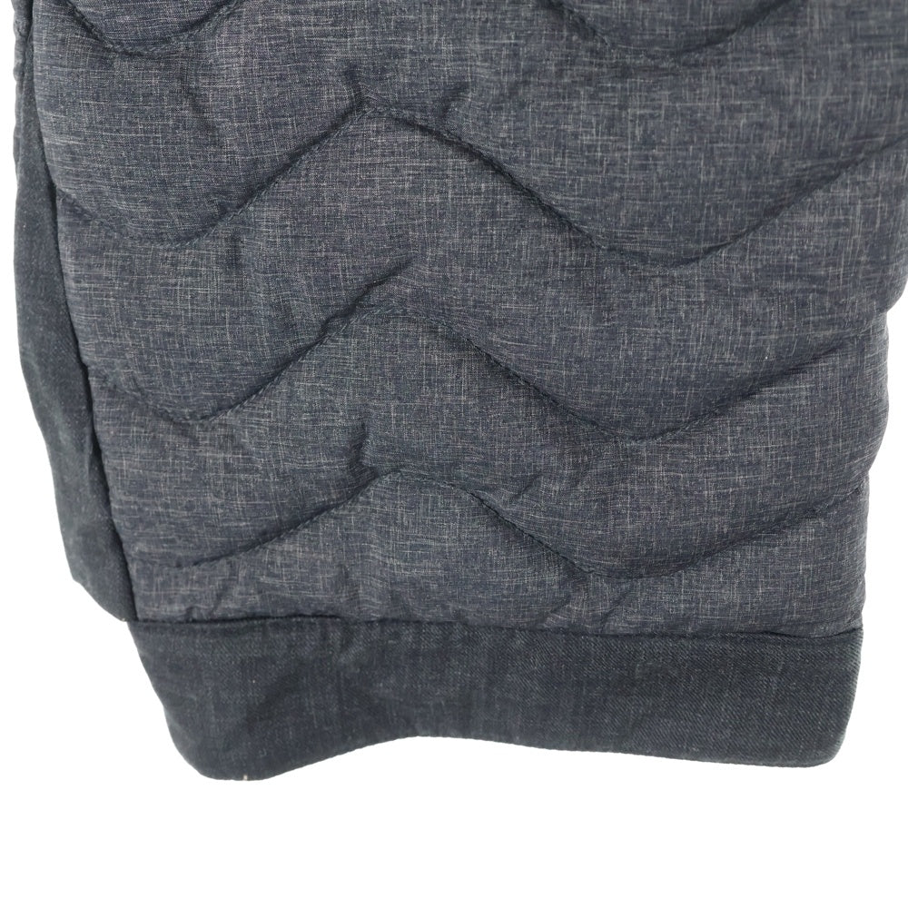 MONCLER(モンクレール) PANTALONE レザーパッチロゴ マルチポケット ダウン ロングパンツ グレー 3209H1140385