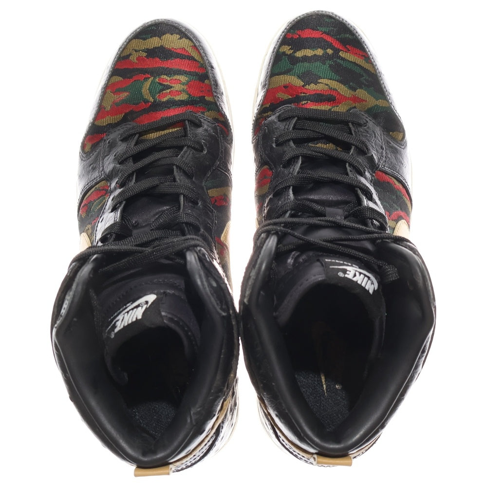 NIKE(ナイキ) DUNK CMFT PRM QS ダンク ハイ クラフト ハイカットスニーカーシューズ カモ ブラック/カーキ US9/27cm 716714-002