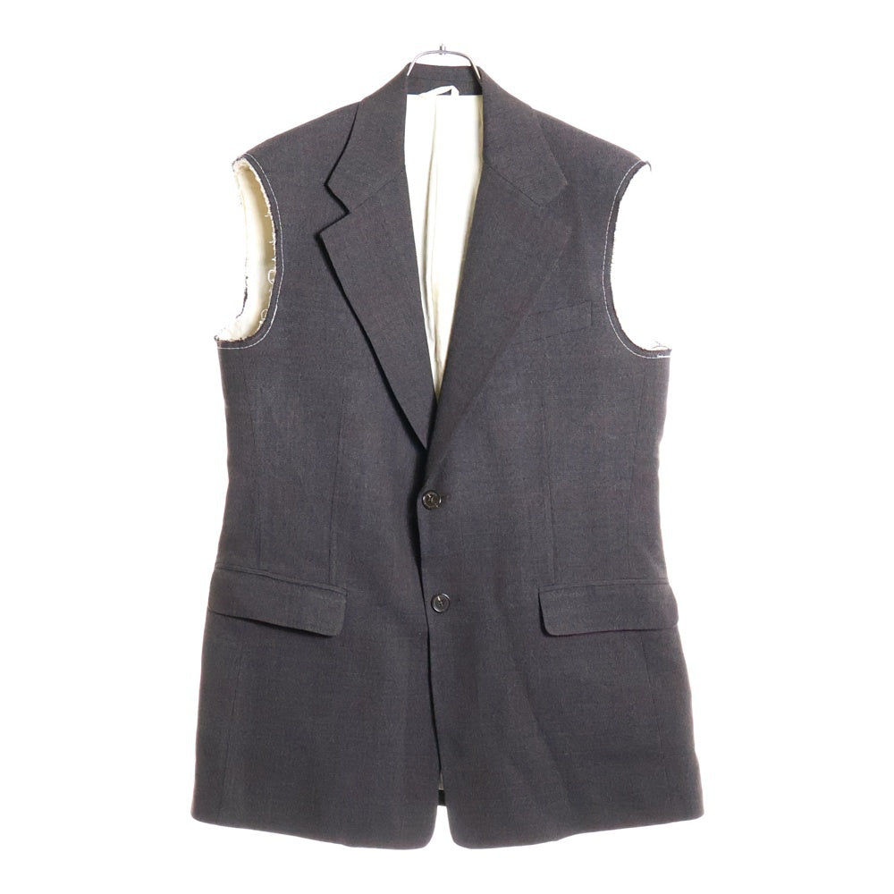 RAF SIMONS(ラフシモンズ) 20SS グレンチェック ノースリーブ テーラードジャケット ベスト ブラウン 201-528B