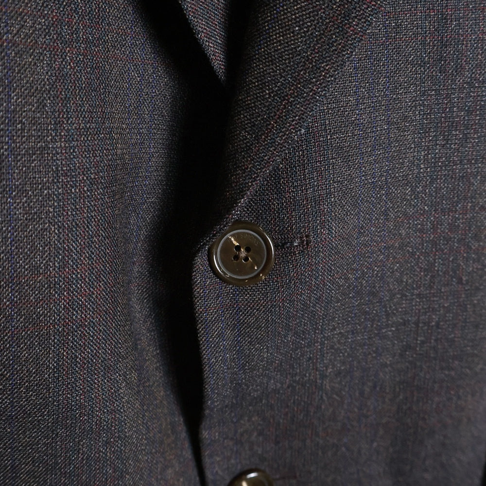 RAF SIMONS(ラフシモンズ) 20SS グレンチェック ノースリーブ テーラードジャケット ベスト ブラウン 201-528B