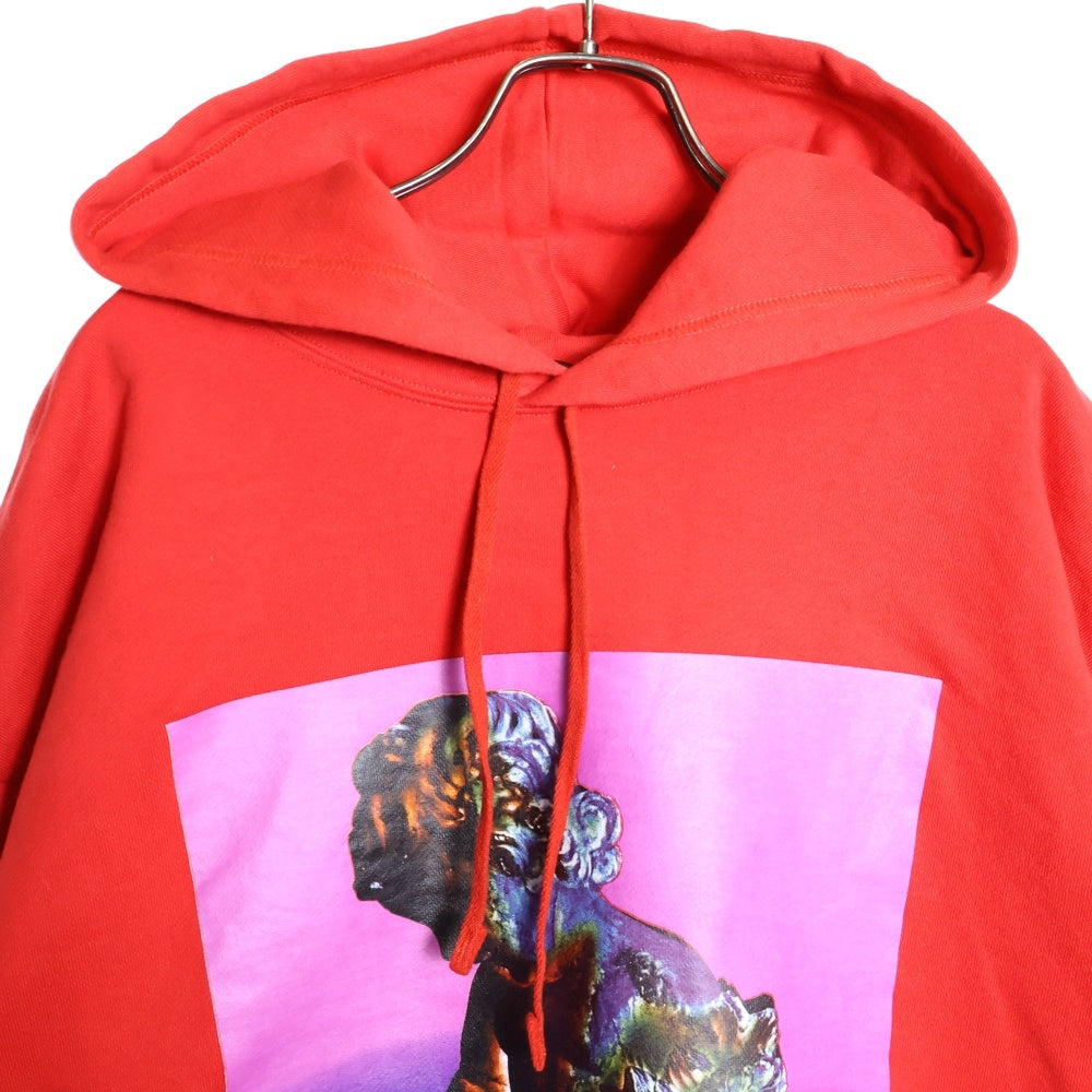 RAF SIMONS(ラフシモンズ) 18SS JOY DIVISION プルオーバーパーカー レッド 19004-00030