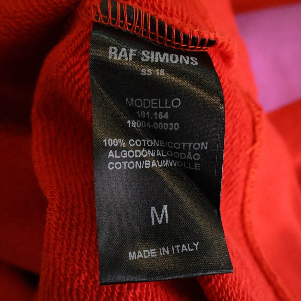 RAF SIMONS(ラフシモンズ) 18SS JOY DIVISION プルオーバーパーカー レッド 19004-00030